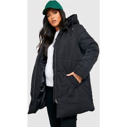 Parka Premamá Con Cordón Elástico Acolchada - boohoo - Modalova