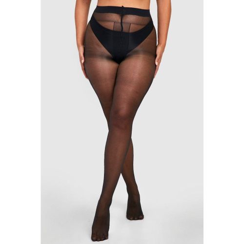 Collant Plus Size modellanti neri - boohoo - Modalova