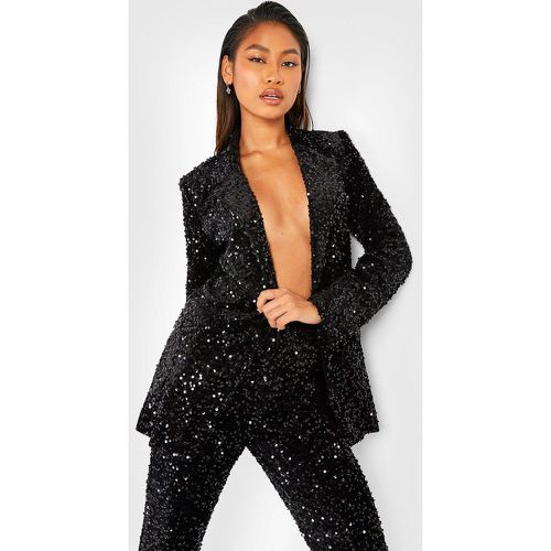 Blazer sartoriale con cintura di strass - boohoo - Modalova