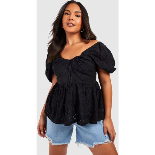 Top Plus Holgado De Bordado Inglés - boohoo - Modalova