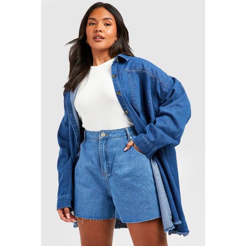 Pantaloncini morbidi Plus Size in denim - boohoo - Modalova