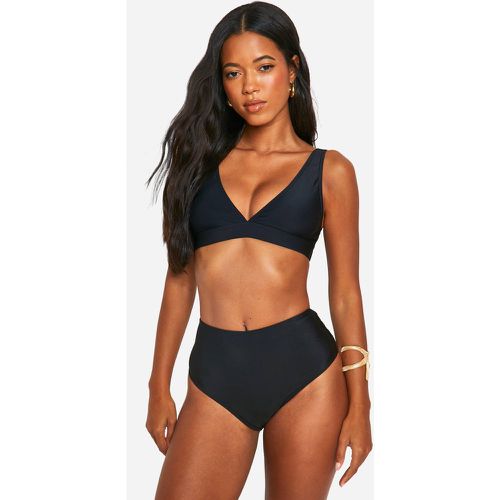 Slip bikini Essentials a vita alta - boohoo - Modalova