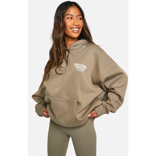 Sudadera Oversize Con Capucha Y Eslogan Sports Club - boohoo - Modalova