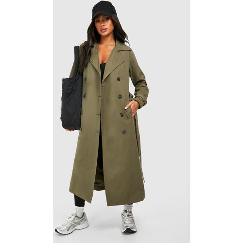 Trench con cintura, Verde - boohoo - Modalova