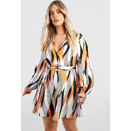 Vestido Camisero Plus Estampado - boohoo - Modalova