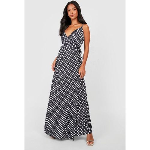 Vestido Petite Maxi Cruzado De Flores - boohoo - Modalova