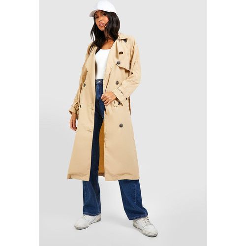 Cappotto Trench con cintura, Brown - boohoo - Modalova