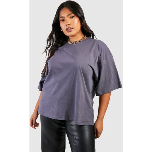 T-shirt Plus Size oversize Basic a girocollo in cotone - boohoo - Modalova