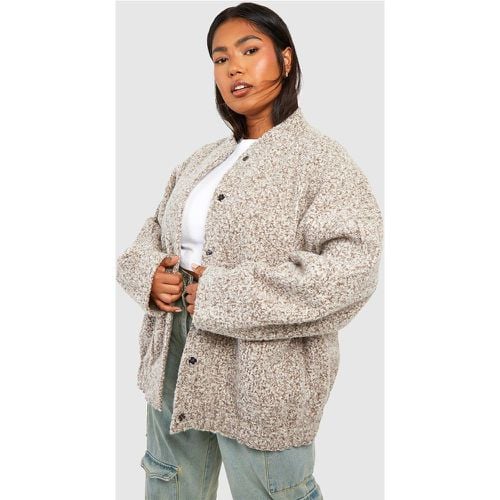 Giacca Bomber Plus Size oversize in lana - boohoo - Modalova