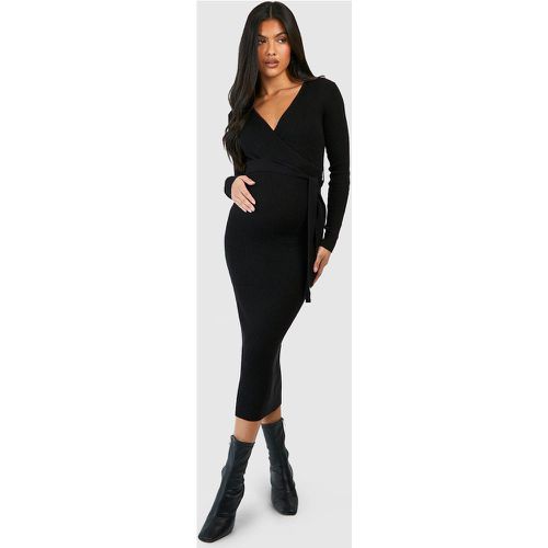 Vestito scaldacuore midi Premaman in maglia - boohoo - Modalova