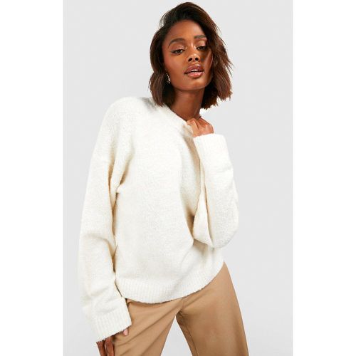 Jersey De Tejido Bouclé Con Cuello De Caja - boohoo - Modalova