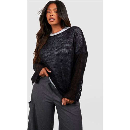 Maglione Plus Size comodo in maglia extra comodo - boohoo - Modalova