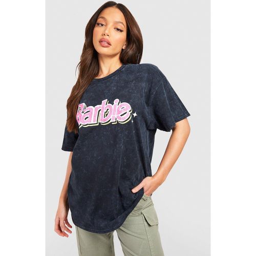 Camiseta Tall Oversize Desteñida Con Estampado De Barbie - boohoo - Modalova