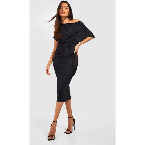 Vestido Midi Plisado Con Escote Barco - boohoo - Modalova