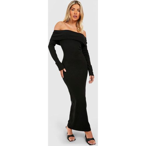 Vestito maxi Basic con scollo Bardot - boohoo - Modalova