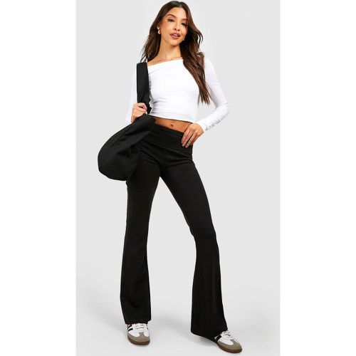 Pantalón De Campana Para Yoga Con Cintura Elástica Y Tela Jersey De Algodón - boohoo - Modalova