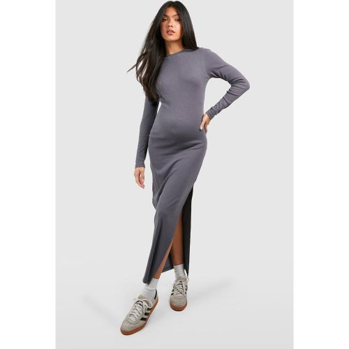 Vestido Premamá Maxi Básico De Manga Larga Con Cuello De Caja - boohoo - Modalova