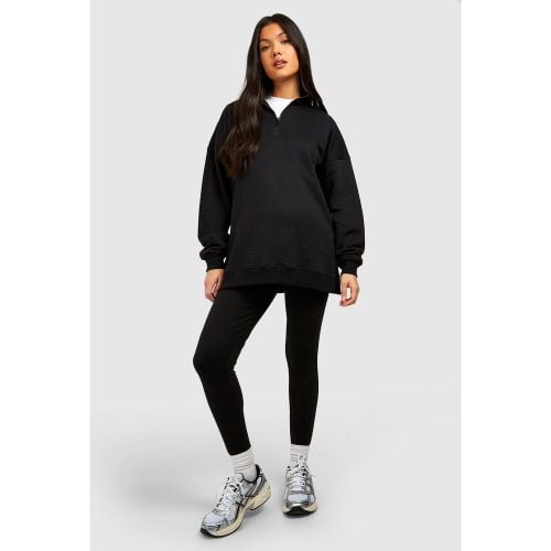 Conjunto Premamá De Leggings Y Sudadera Oversize Con Cremallera A La Mitad - boohoo - Modalova