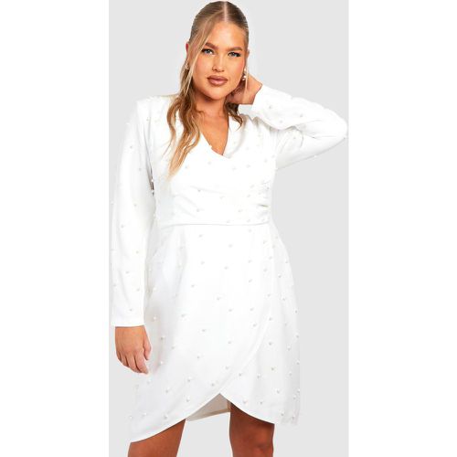 Vestito scaldacuore Plus Size con perle - boohoo - Modalova