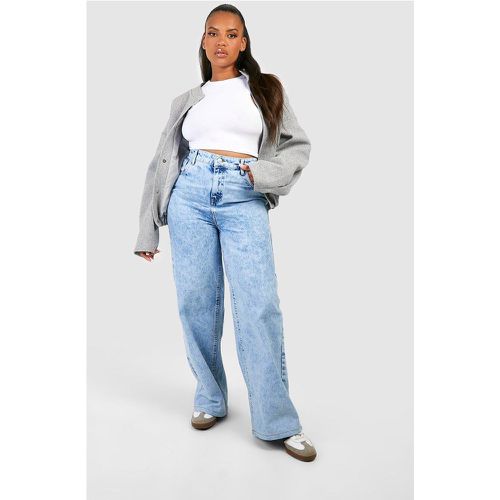 Jeans a gamba ampia Plus Size a vita alta modellanti sul retro - boohoo - Modalova