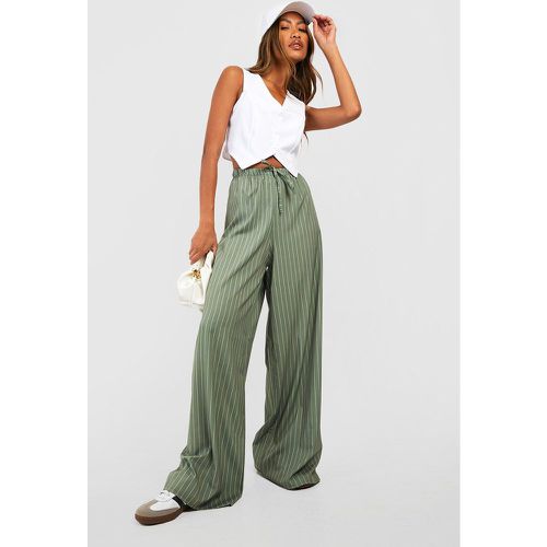 Pantalón De Pernera Ancha Con Rayas - boohoo - Modalova