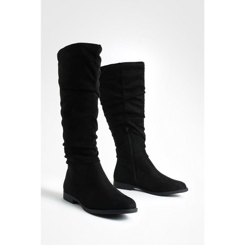 Botas Planas De Caña Alta Holgadas - boohoo - Modalova