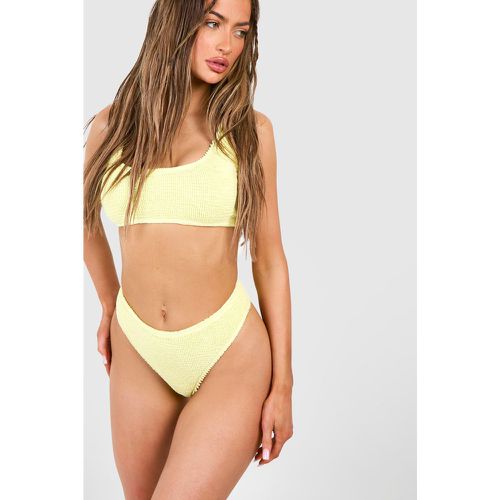 Slip bikini Premium effetto goffrato a effetto boomerang - boohoo - Modalova