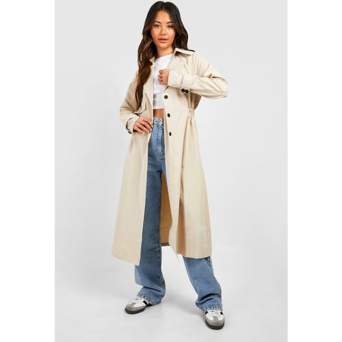 Cappotto Trench longuette in vita sincronizzata - boohoo - Modalova