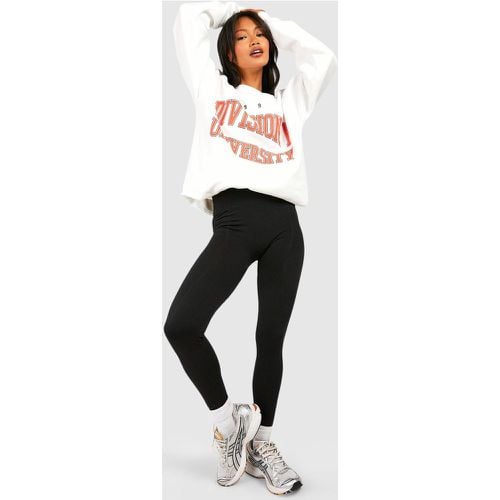 Leggings De Forro Polar Con Cintura Gruesa Y Costuras Frontales - boohoo - Modalova