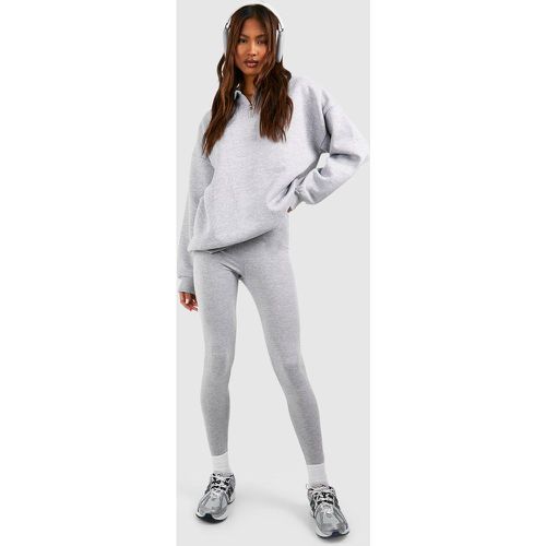 Conjunto Tall De Leggings Y Sudadera Oversize Con Cremallera A La Mitad - boohoo - Modalova