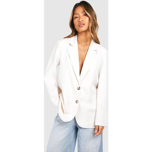 Blazer Basic oversize a monopetto con due bottoni - boohoo - Modalova