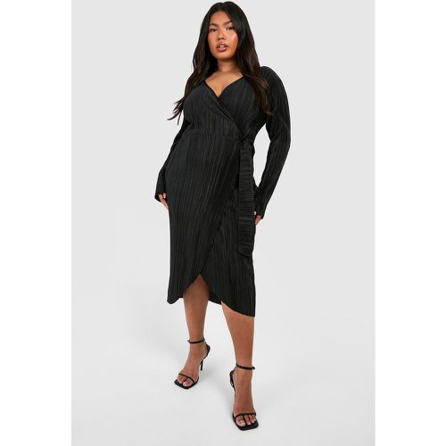 Vestito scaldacuore midi Plus Size plissettato - boohoo - Modalova