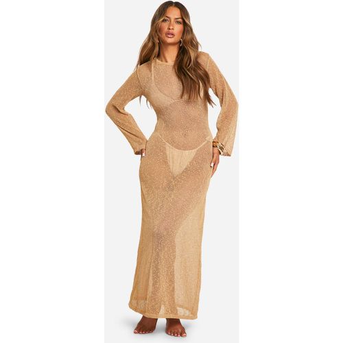 Vestido Maxi Para La Playa De Croché Con Espalda Abierta - boohoo - Modalova