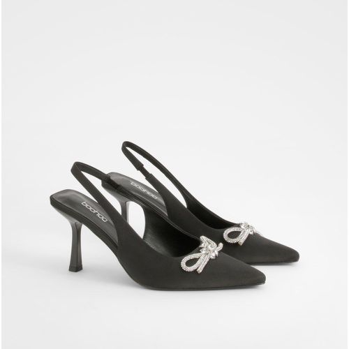 Scarpe décolleté slingback decorate con fiocco - boohoo - Modalova