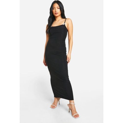 Vestido Petite Maxi Con Lazo En Contraste - boohoo - Modalova