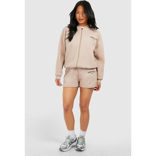 Chándal Petite De Pantalón Corto Bomber Dsgn - boohoo - Modalova