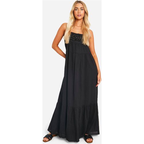 Vestito grembiule maxi decorato con perline - boohoo - Modalova