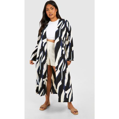 Kimono Plus Size con stampa zebrata - boohoo - Modalova