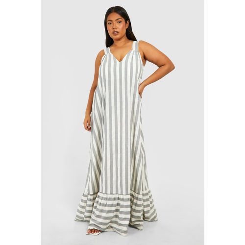 Plus Wide Stripe Trapeze Maxi Dress - boohoo - Modalova