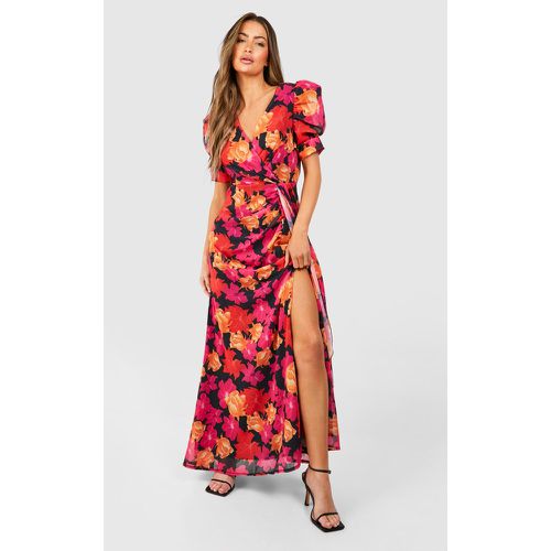 Vestito scaldacuore maxi con stampa a fiori - boohoo - Modalova