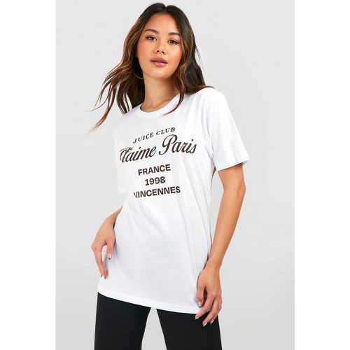 J'taime Paris Slogan Oversized T-shirt - boohoo - Modalova