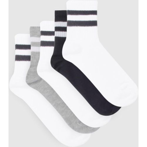 Pack Striped Ankle Socks, Multi - boohoo - Modalova
