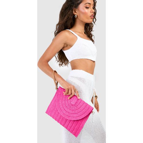 Straw Colour Pop Clutch Bag, Pink - boohoo - Modalova