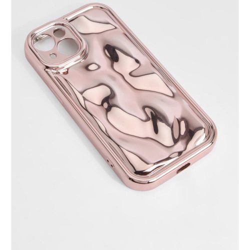 Pink Metallic Wavy Phone Case, Pink - boohoo - Modalova