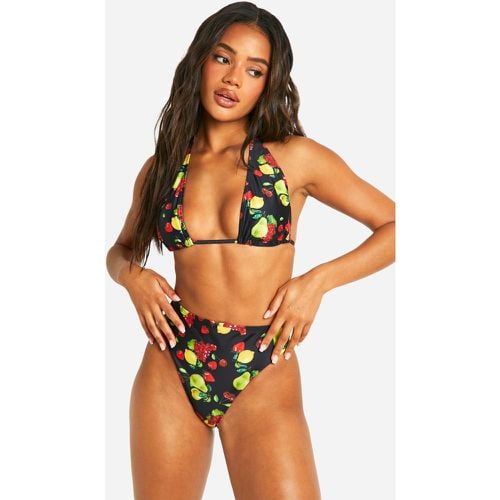 Slip bikini stile Hipster con stampa di frutta - boohoo - Modalova