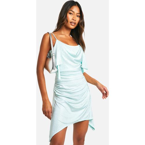 Vestido Mini Drapeado Con Parches - boohoo - Modalova