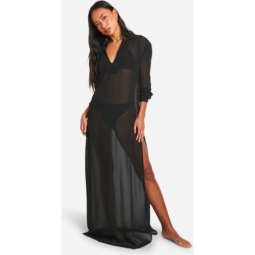 Tunica maxi copricostume da mare in chiffon - boohoo - Modalova