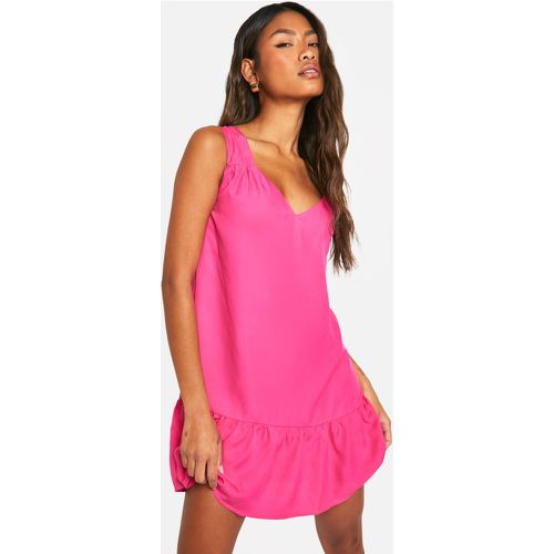 Frill Hem Mini Dress, Pink - boohoo - Modalova