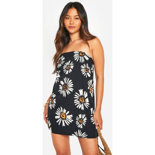 Vestido Mini Palabra De Honor Con Estampado De Margaritas - boohoo - Modalova