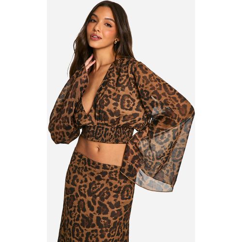 Crop top con stampa animalier - boohoo - Modalova